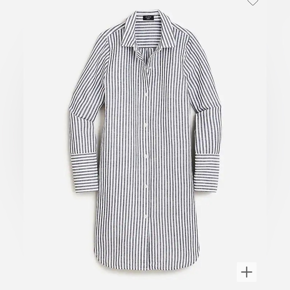 JCrew linen blend shirt dress/cover up